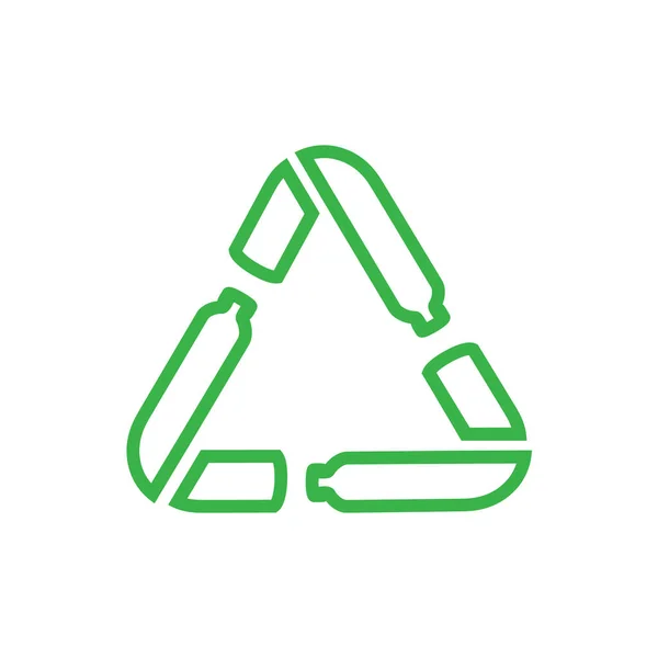 Pet Plastic Bottle Recycling Symbol Arrows Recycle Plastic Eco Pet — Vettoriale Stock