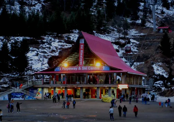 Manali Himachal Pradesh India Dicembre 2022 Solang Valley Ropeway Ski — Foto Stock