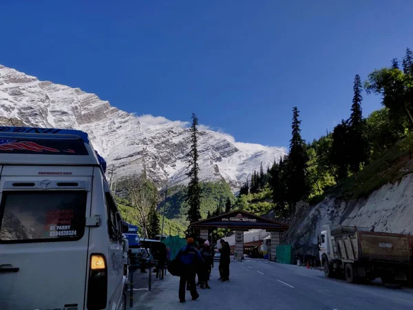 Maggio 2022 Himachal Pradesh India Atal Tunel Rohtang Gate Montagne — Foto Stock
