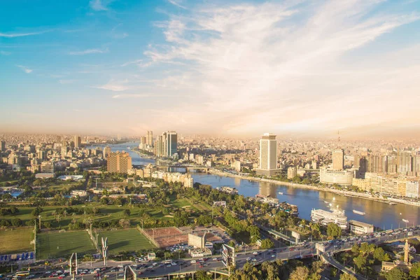 Schöne Aussicht Auf Das Zentrum Von Kairo Vom Kairoer Turm — Stockfoto