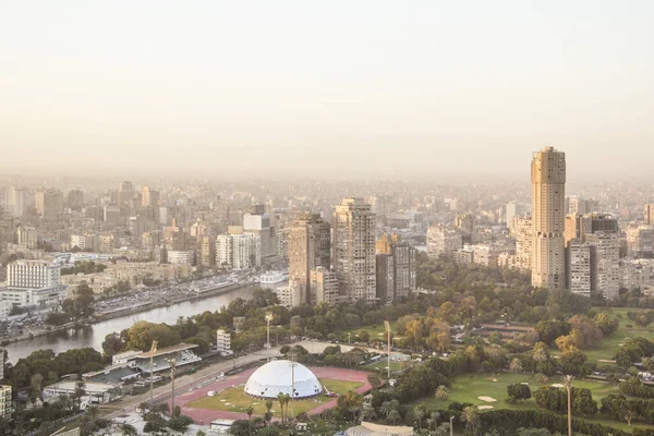 Prachtig Uitzicht Het Centrum Van Cairo Zamalek Eiland Vanaf Cairo — Stockfoto