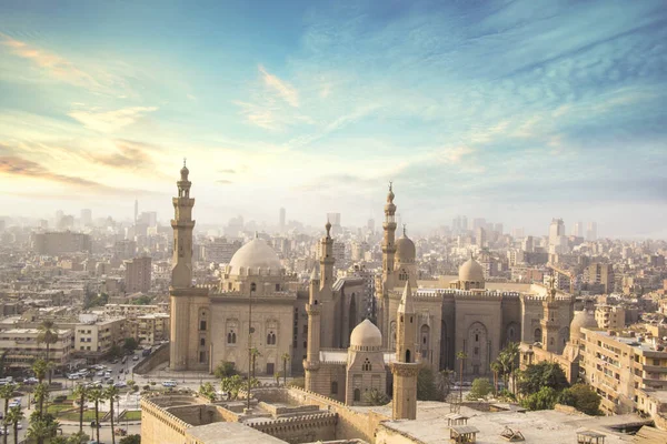 Mooi Uitzicht Moskee Madrasa Van Sultan Hassan Caïro Egypte — Stockfoto