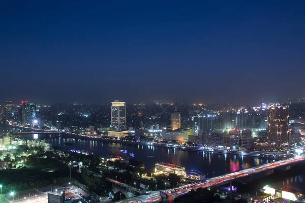 이집트 카이로의 카이로 타워에서 바라본 카이로 중심부의 아름다운 — 스톡 사진