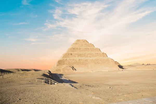 Pyramiden Djoser Eller Djeser Och Zoser Eller Steg Pyramid Saqqara — Stockfoto