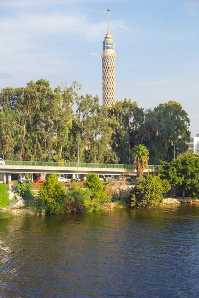 Beautiful View Cairo Tower Nile Embankment Cairo Egypt — Stock Photo, Image