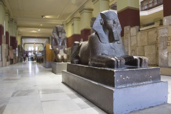 Cairo Egypt Prosince 2021 Světově Proslulé Starověké Exponáty Egyptském Muzeu — Stock fotografie