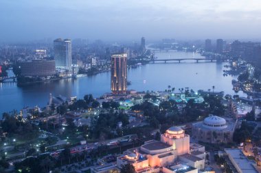 Kahire Kulesi, Mısır 'dan Kahire' nin merkezinin güzel manzarası.