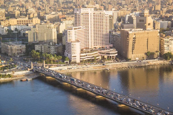 埃及开罗 2021年12月29日 从埃及开罗的开罗塔俯瞰开罗市中心美景 — 图库照片