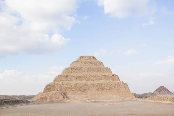 Djoser Piramidi Veya Djeser Zoser Veya Mısır Saqqara Mezarlığındaki Adım — Stok fotoğraf