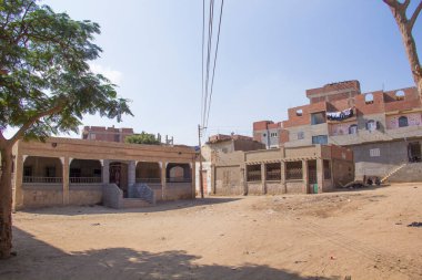 Mısır 'ın Kahire yakınlarındaki geleneksel Mısır köyü