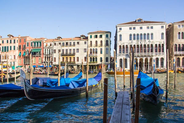 Belle Vue Sur Les Gondoles Grand Canal Venise Italie — Photo