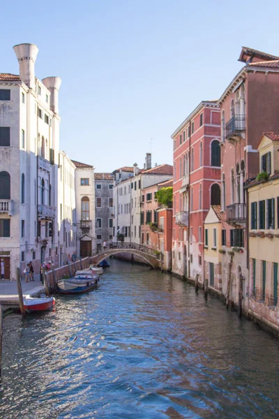 Hermosa Vista Uno Los Canales Venecianos Venecia Italia — Foto de Stock