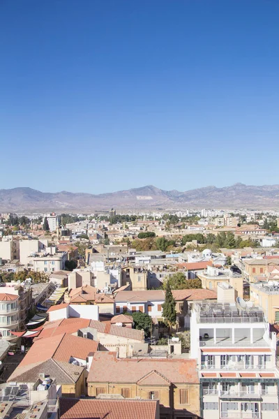 Hermosa Vista Parte Turca Ciudad Bandera Nicosia Chipre — Foto de Stock