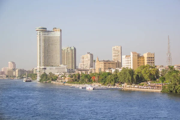 Красивый Вид Набережную Нила Центре Каира Египет — стоковое фото