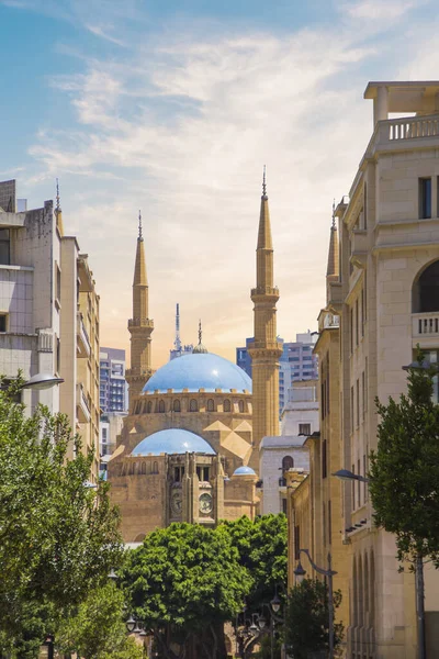 Beautiful View Mohammad Amin Mosque Downtown Beirut Lebanon — стокове фото