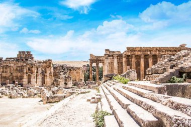 Beautiful view of Baalbek Roman Ruins in Baalbek, Lebanon