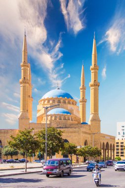 Beautiful view of Mohammad Al-Amin Mosque and Downtown Beirut, Lebanon