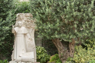 Beautiful view of Virgin Mary Harissa Lady of Lebanon at Mount Harisa, Lebanon