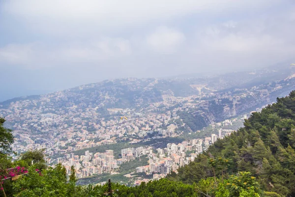 Beautiful View Funicular Resort Town Jounieh Mount Harissa Lebanon — Foto de Stock