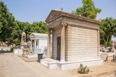 The old cemetery in the Coptic Cairo (Masr al-Qadima) district of Old Cairo, Egypt