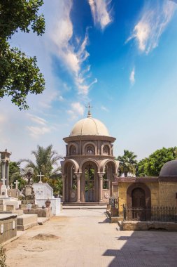The old cemetery in the Coptic Cairo (Masr al-Qadima) district of Old Cairo, Egypt