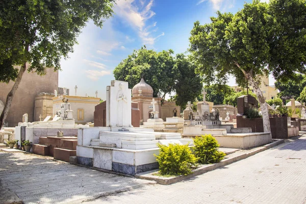 The old cemetery in the Coptic Cairo (Masr al-Qadima) district of Old Cairo, Egypt