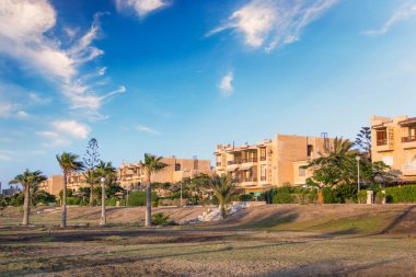 Alamein, Mısır 'ın merkezindeki limanın güzel manzarası