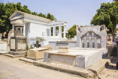 The old cemetery in the Coptic Cairo (Masr al-Qadima) district of Old Cairo, Egypt