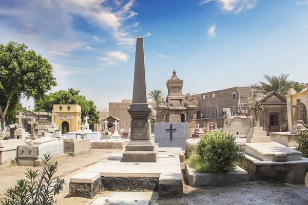 The old cemetery in the Coptic Cairo (Masr al-Qadima) district of Old Cairo, Egypt