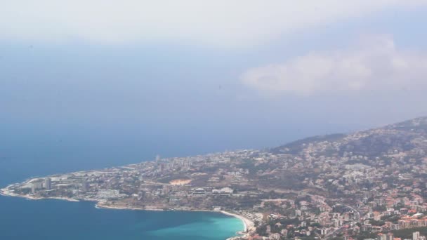 Beautiful View Resort Town Jounieh Mount Harisa Lebanon — Vídeo de Stock