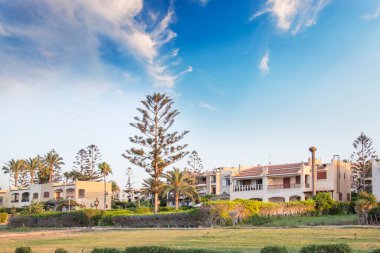 Beautiful view of the residential complex Marina in the center of El Alamein, Egypt