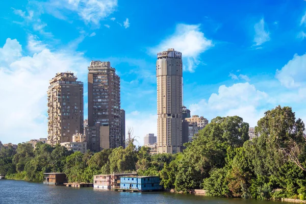 Beautiful View Buildings Waterfront Zamalek Island Cairo Egypt — Stok fotoğraf