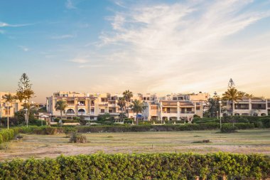 Alamein, Mısır 'ın merkezindeki limanın güzel manzarası