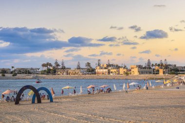 Alamein, Mısır 'ın merkezindeki limanın güzel manzarası