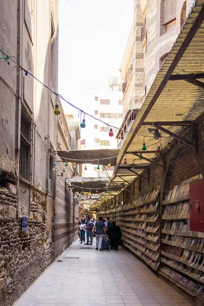 Чудова Історична Вулиця Книгою Коптському Каїрі Єгипет — стокове фото