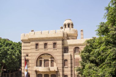 The old street in the Coptic Cairo district of Old Cairo, Egypt