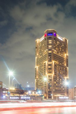 Beautiful view of the Ramses Hilton hotel in the center of Cairo, Egypt