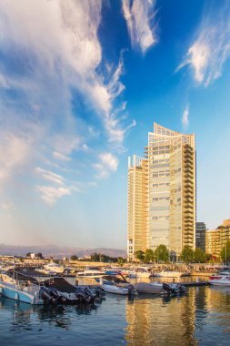 Beautiful view of Zaitunay Bay in Beirut, Lebanon