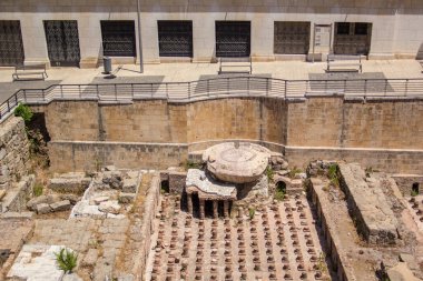 Beautiful view of the Roman Baths next to the Grand Palace in Beirut, Lebanon