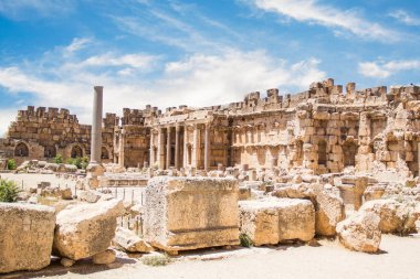 Beautiful view of Baalbek Roman Ruins in Baalbek, Lebanon