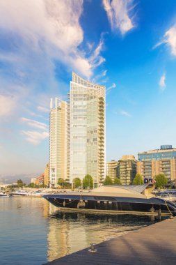 Beautiful view of Zaitunay Bay in Beirut, Lebanon
