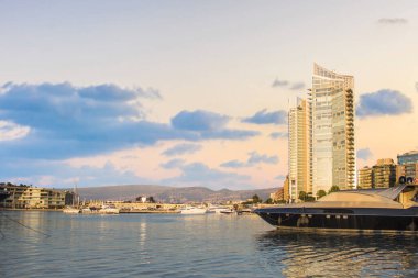 Beautiful view of Zaitunay Bay in Beirut, Lebanon