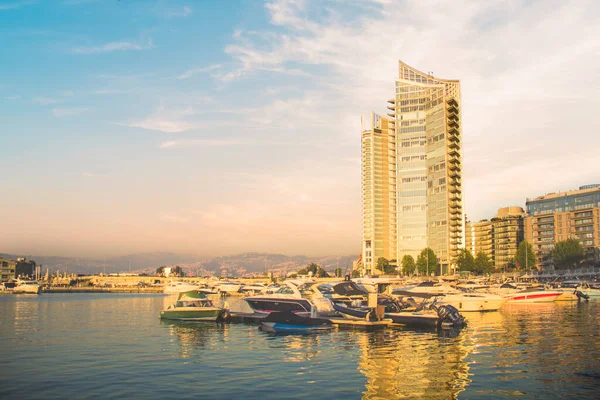 Beautiful view of Zaitunay Bay in Beirut, Lebanon