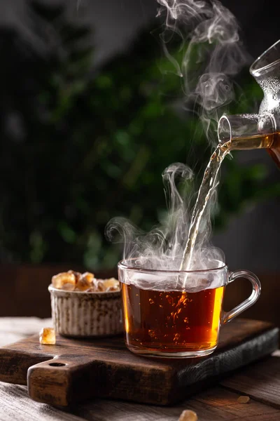 Чашка Горячего Чая Леденцами — стоковое фото