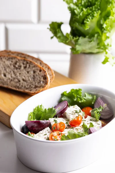 Salade Grecque Fromage Feta — Photo