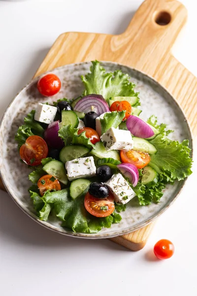 Assiette Délicieuse Salade Grecque — Photo