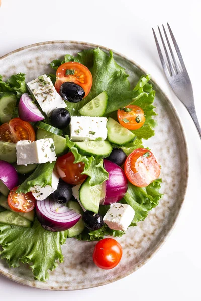Dîner Avec Salade Fromage Feta — Photo