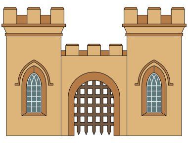 Illustration of a Castle in Vector