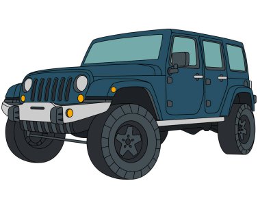 Illustration of a car truck in vector