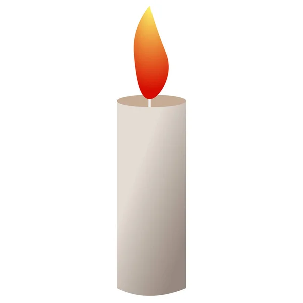 Burning Candle Vector Illustration — Archivo Imágenes Vectoriales